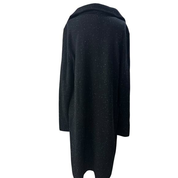TALBOTS QUARTER ZIP MIDI SWEATER DRESS SIZE Large Speckled Long Sleeve NEW - Picture 3 of 10